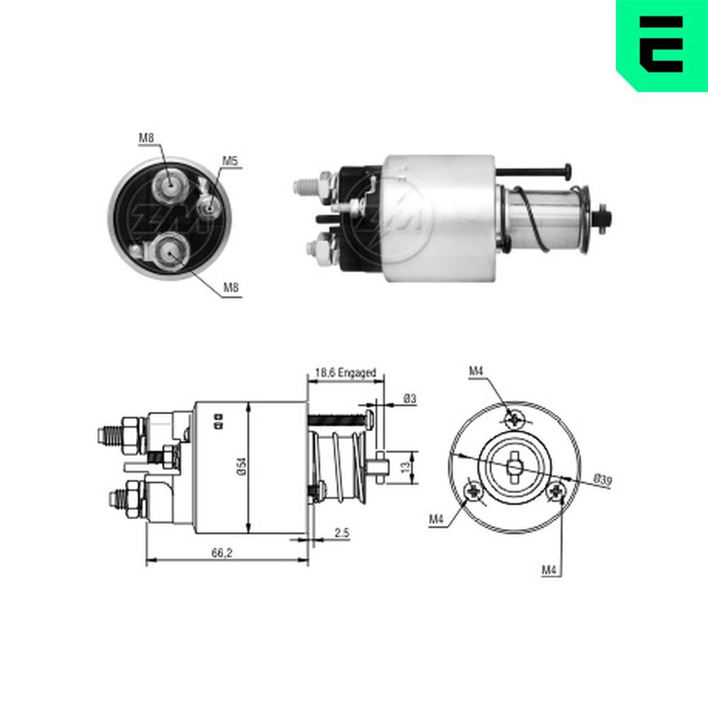 Втягуюче реле стартера ERA ZM1496 - zapix