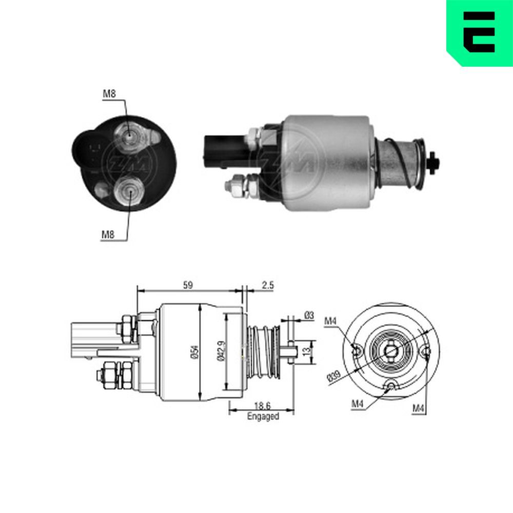 Втягуюче реле стартера ERA ZM1498 - zapix