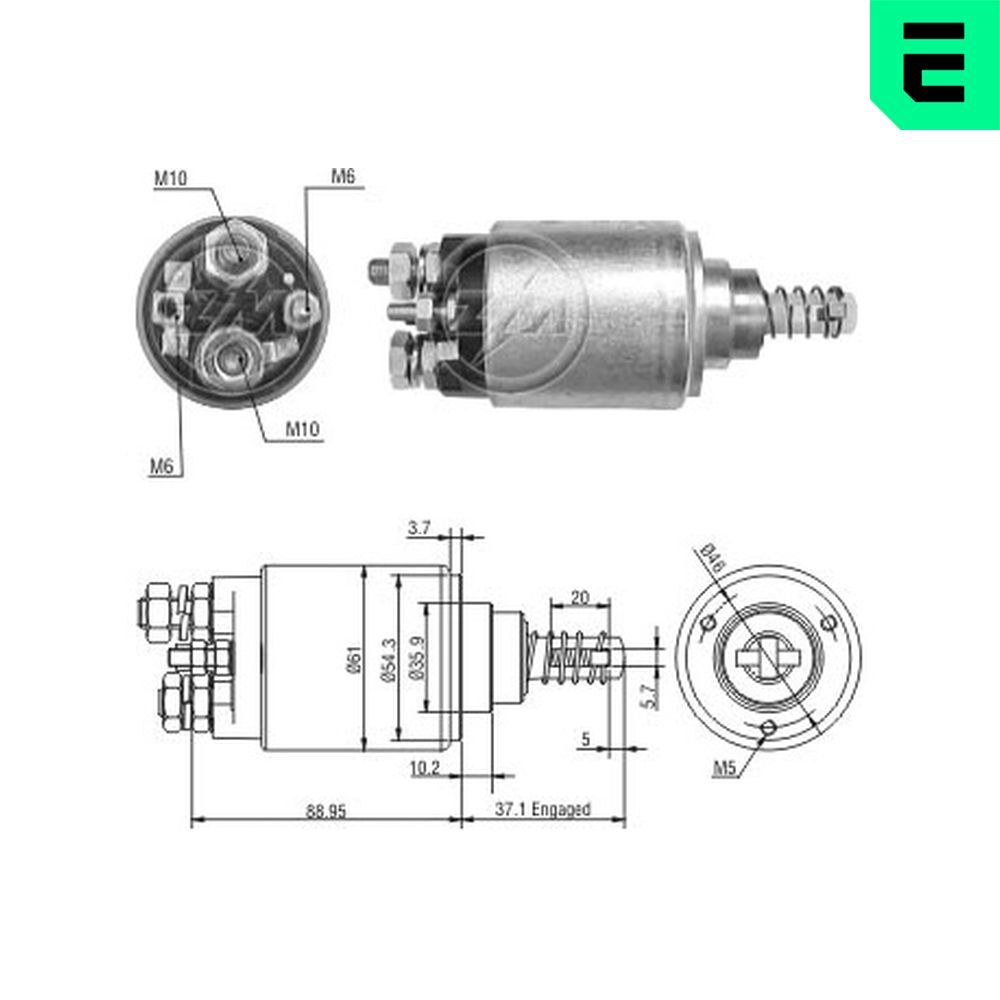 Втягуюче реле стартера ERA ZM1639 - zapix