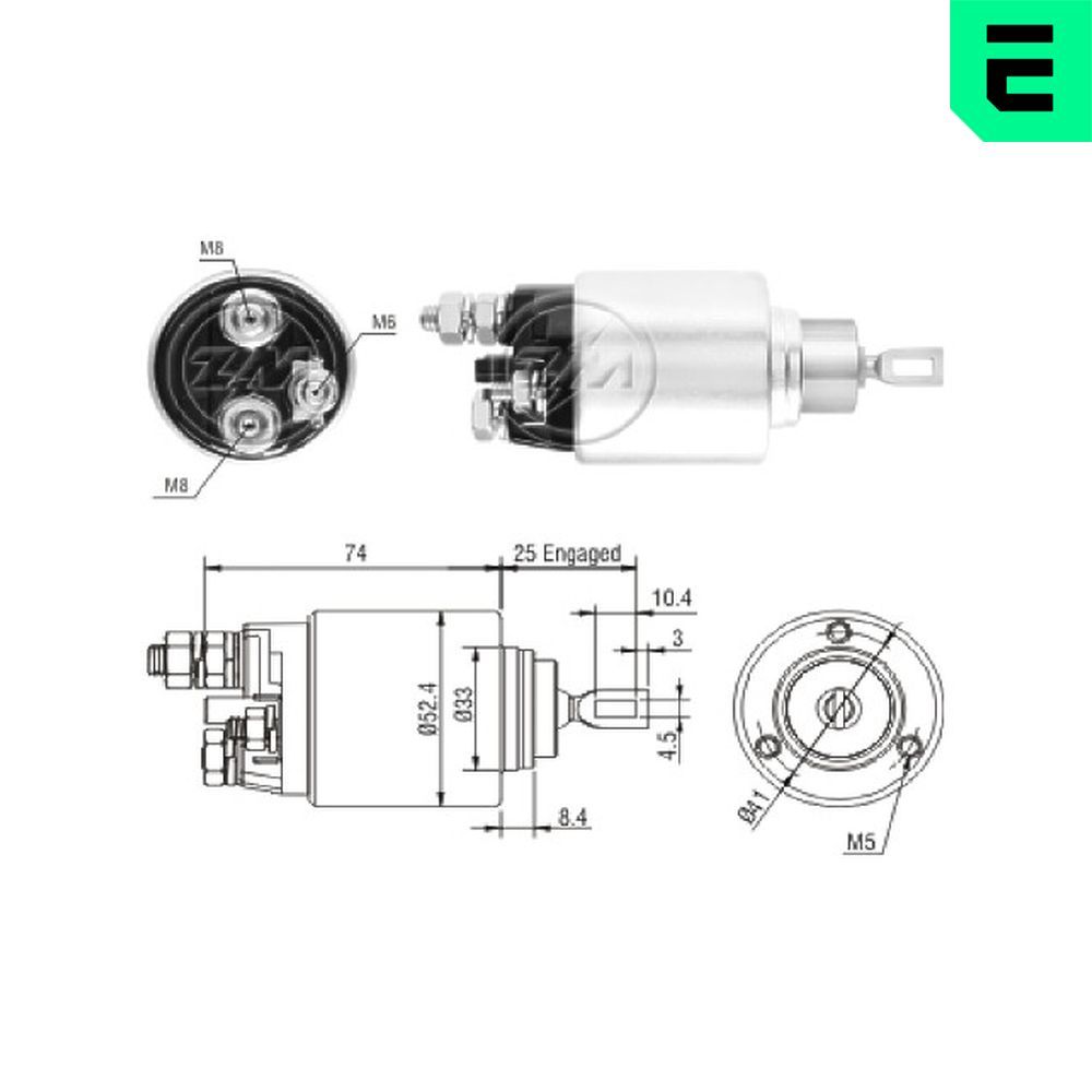 Втягуюче реле стартера ERA ZM2381 - zapix