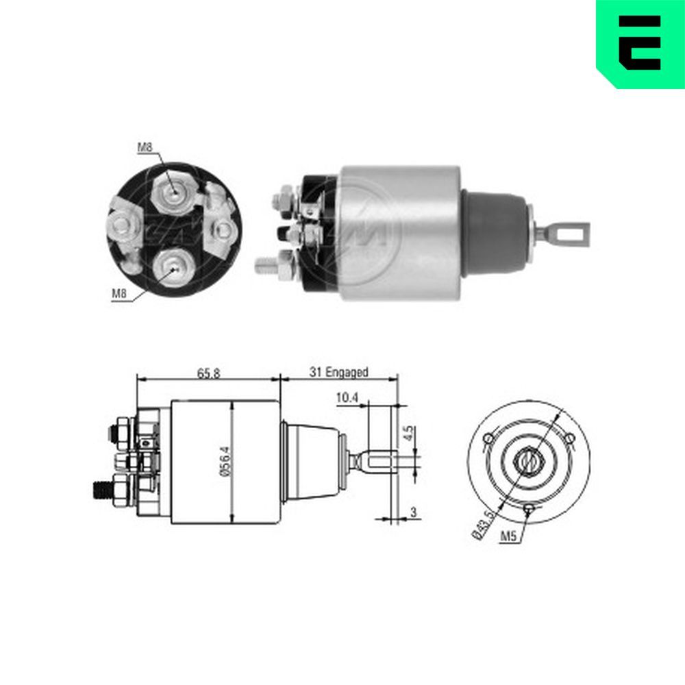 Втягуюче реле стартера ERA ZM2475 - zapix