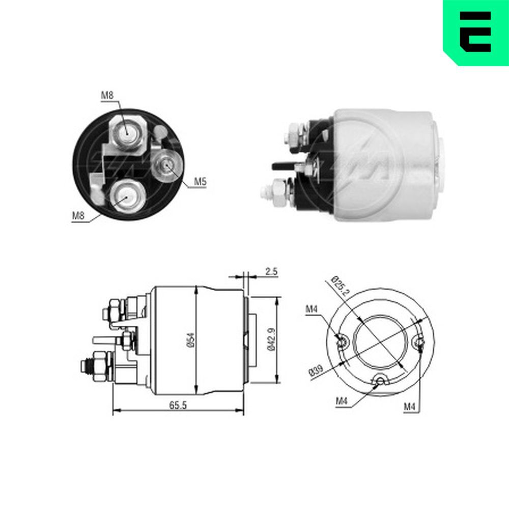 Втягуюче реле стартера ERA ZM2494 - zapix