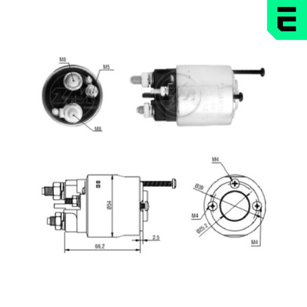 Втягуюче реле стартера ERA ZM2496 - zapix