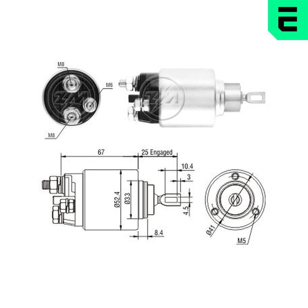Втягуюче реле стартера ERA ZM3381 - zapix