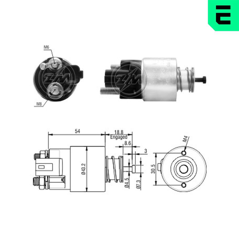 Втягуюче реле стартера ERA ZM391 - zapix