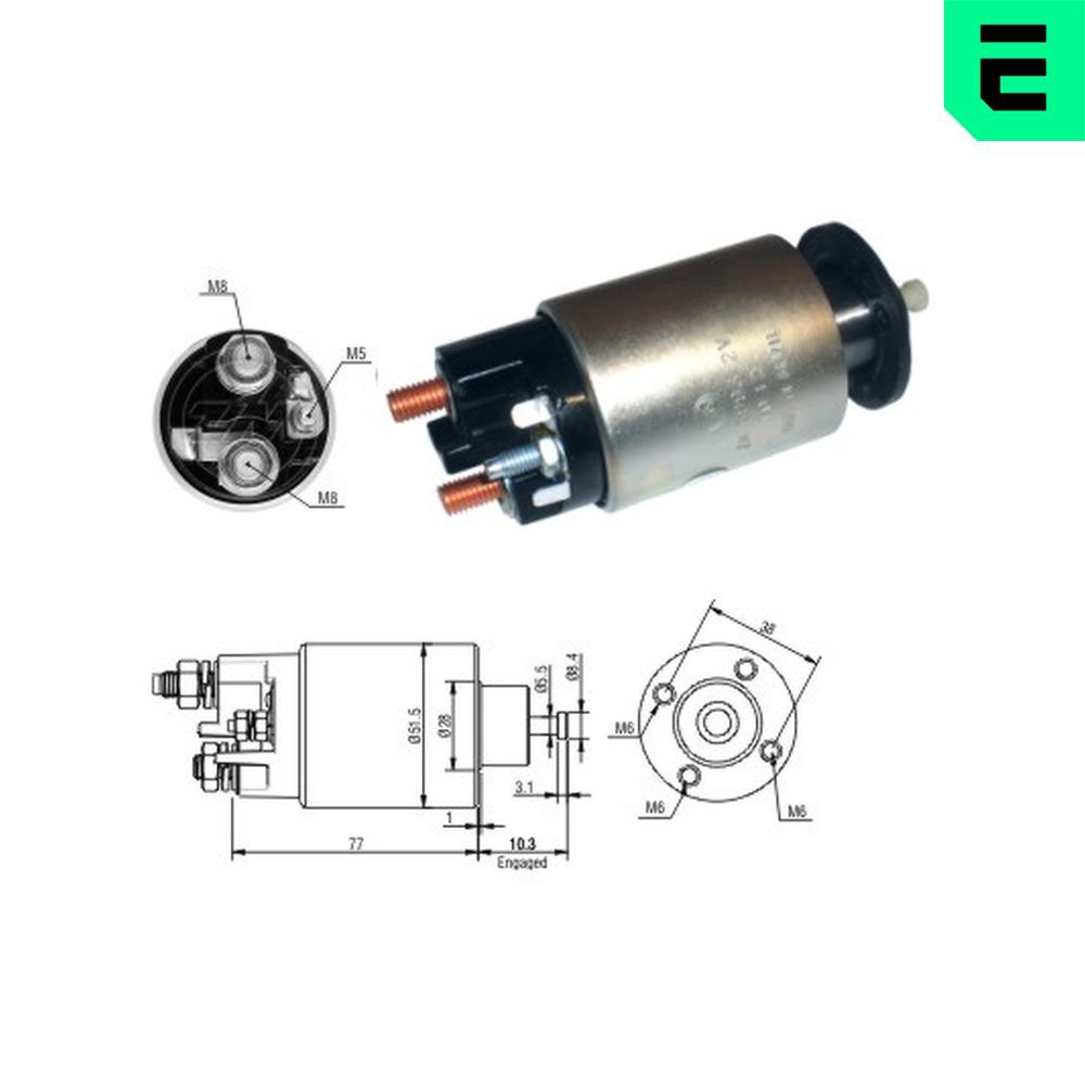 Втягуюче реле стартера ERA ZM3993 - zapix