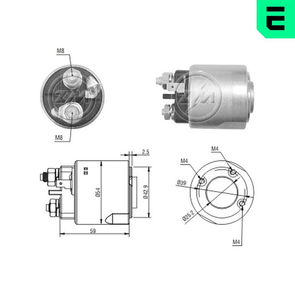 Втягуюче реле стартера ERA ZM4495 - zapix
