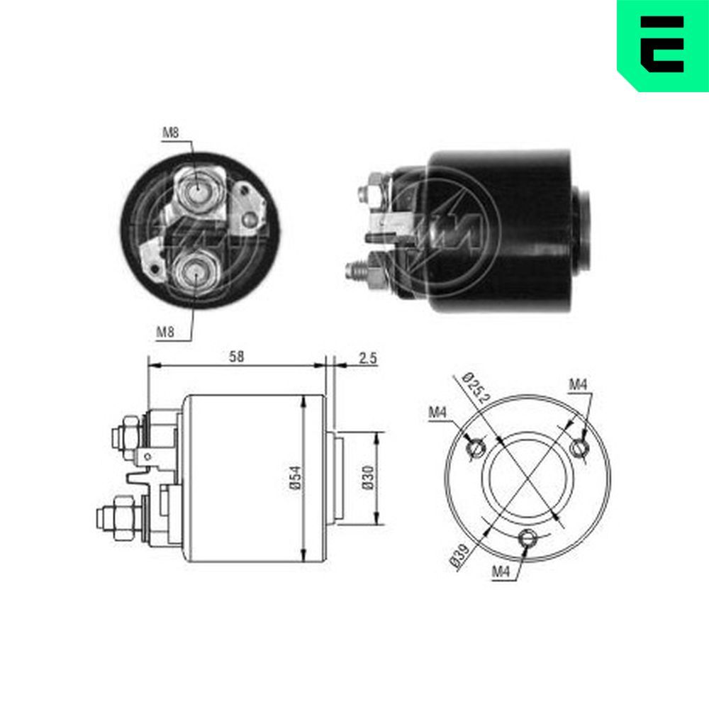 Втягуюче реле стартера ERA ZM491 - zapix