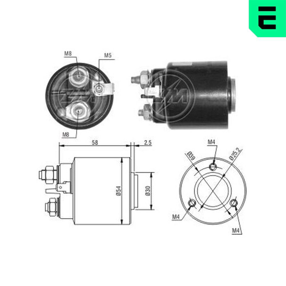 Втягуюче реле стартера ERA ZM492 - zapix