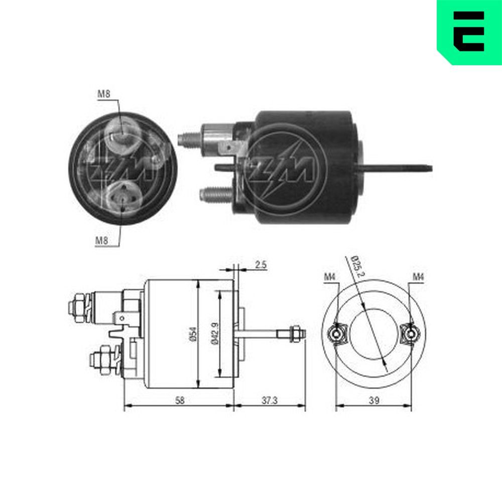 Втягуюче реле стартера ERA ZM493 - zapix