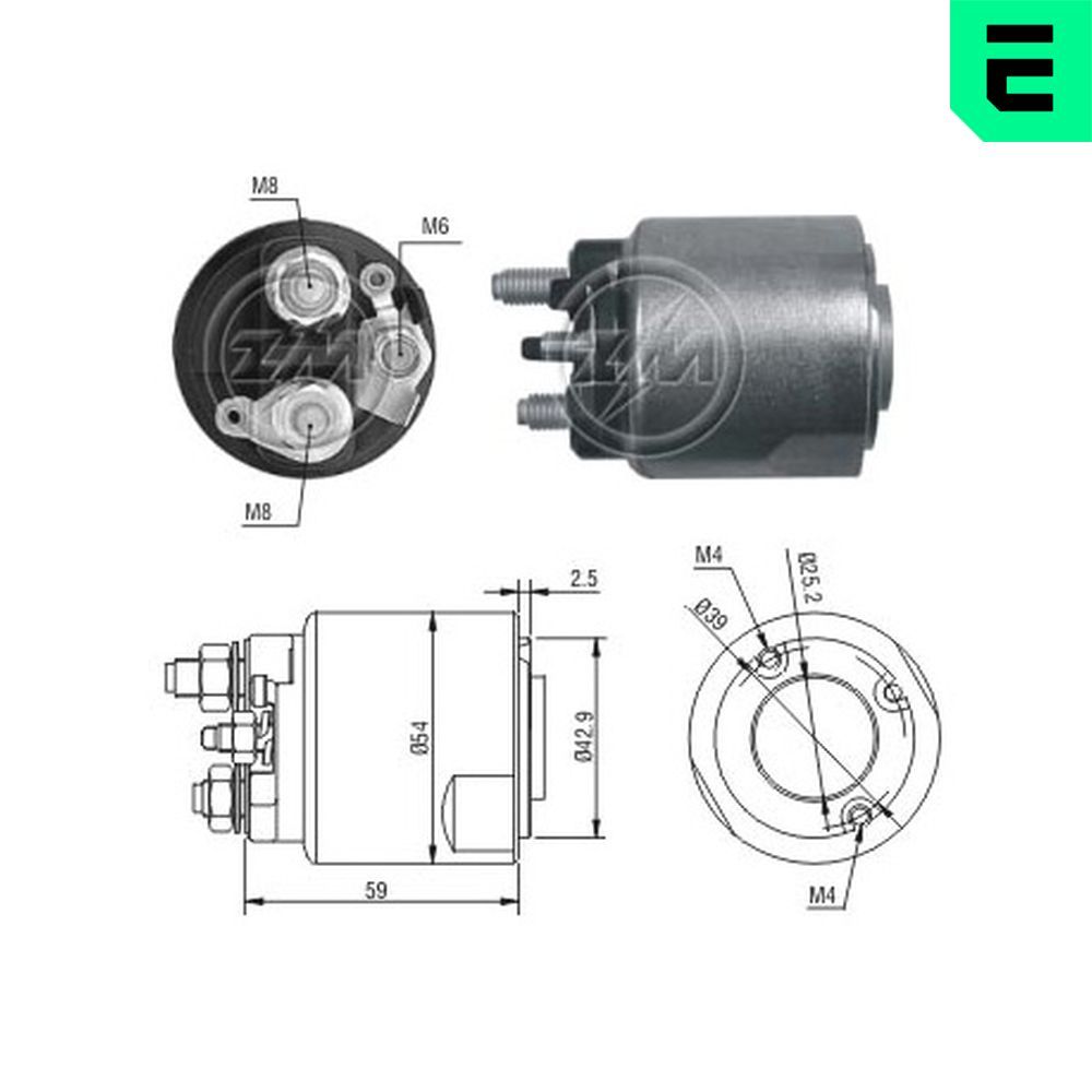 Втягуюче реле стартера ERA ZM494 - zapix