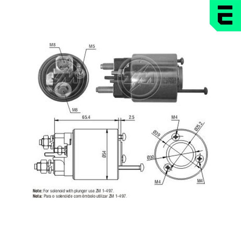 Втягуюче реле стартера ERA ZM497 - zapix