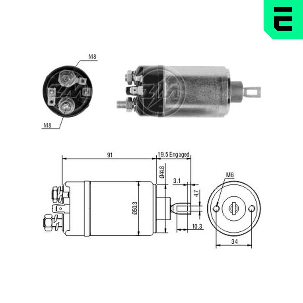 Втягуюче реле стартера ERA ZM522 - zapix