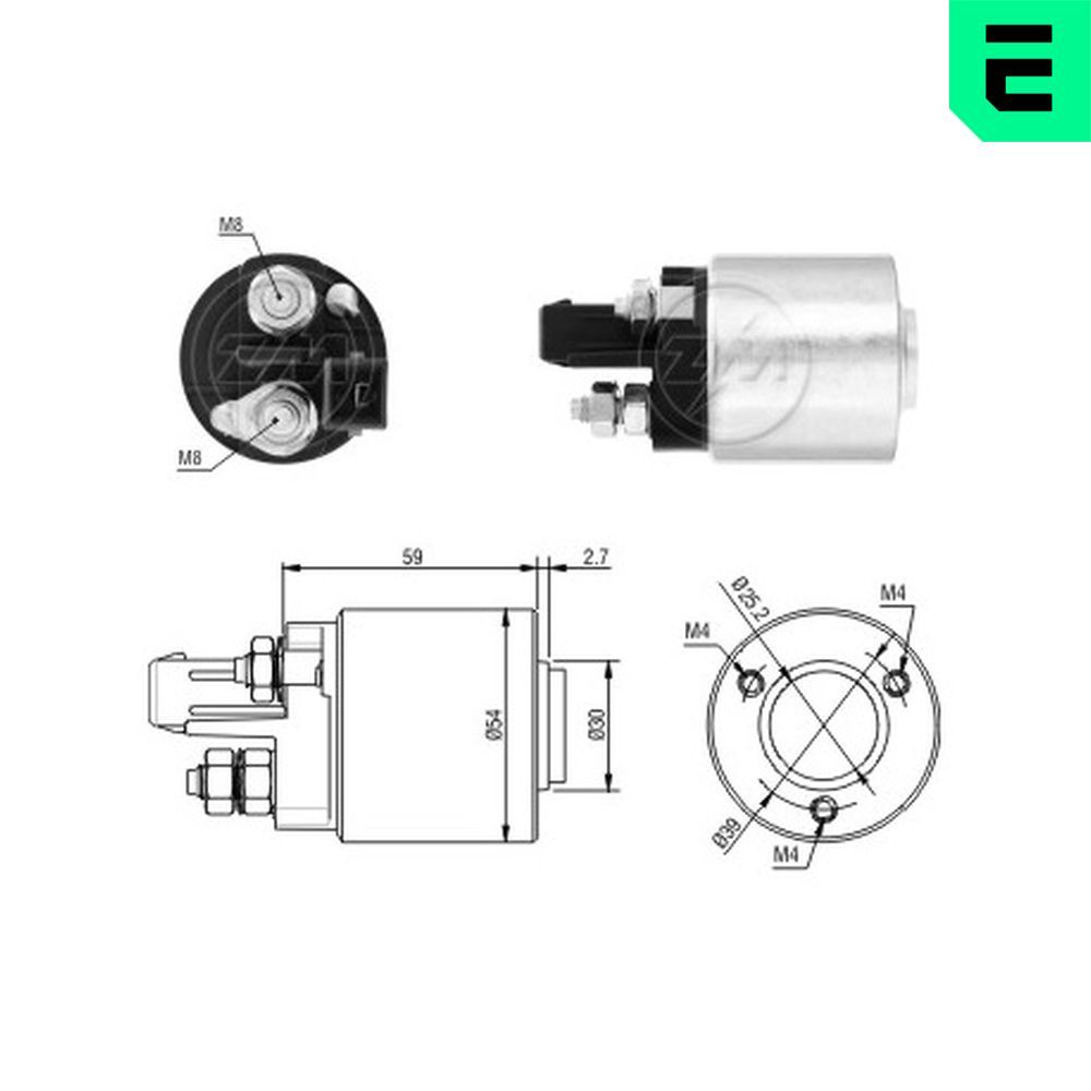 Втягуюче реле стартера ERA ZM5492 - zapix