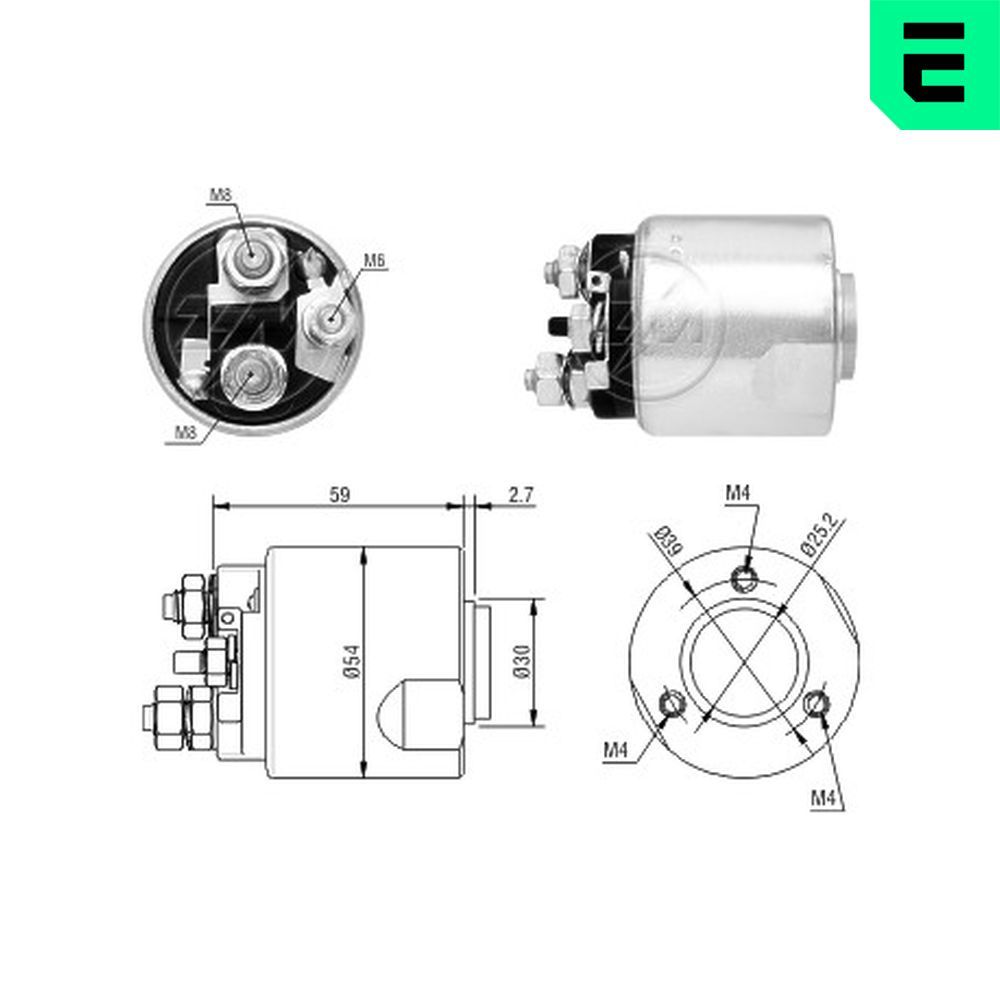 Втягуюче реле стартера ERA ZM5495 - zapix
