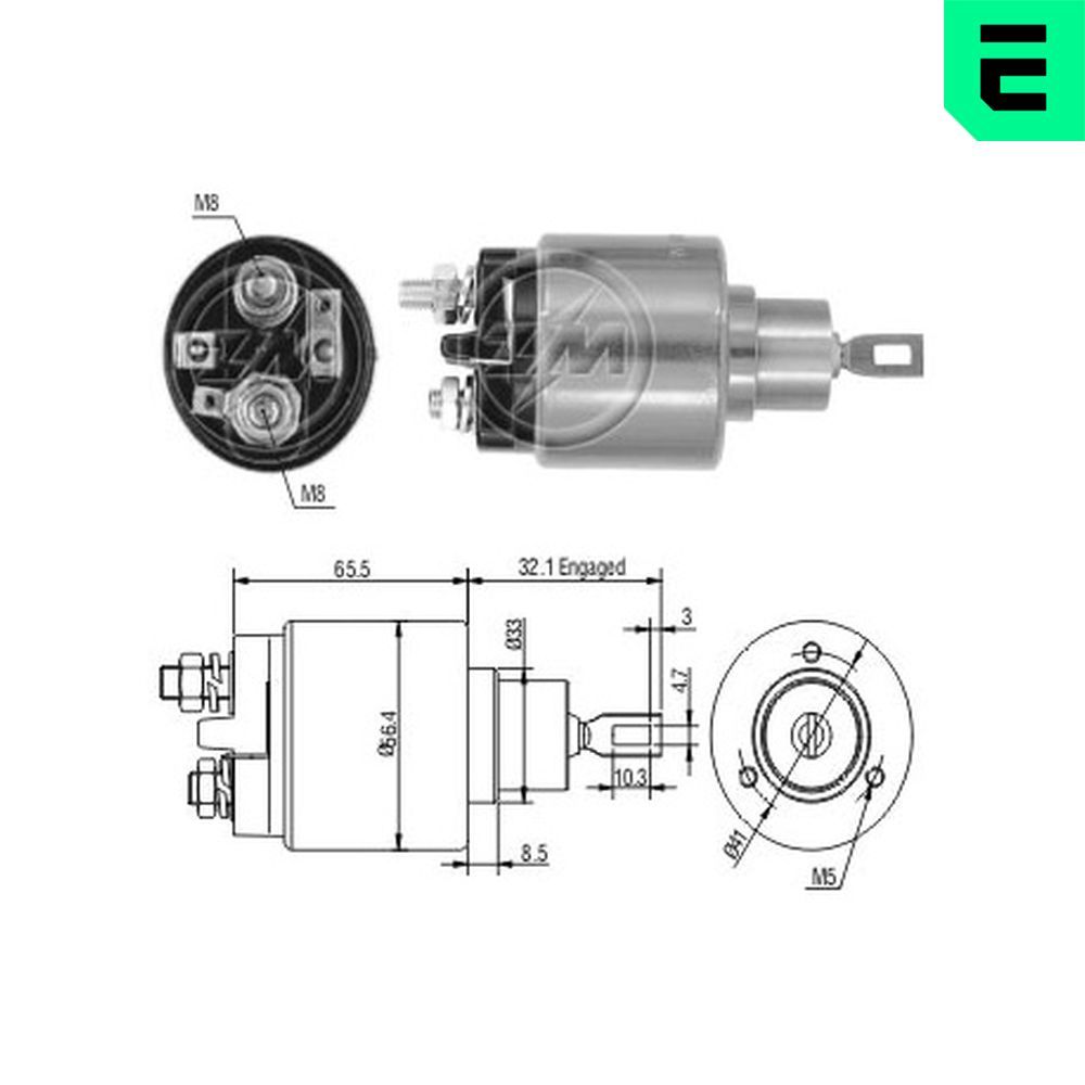 Втягуюче реле стартера ERA ZM573 - zapix