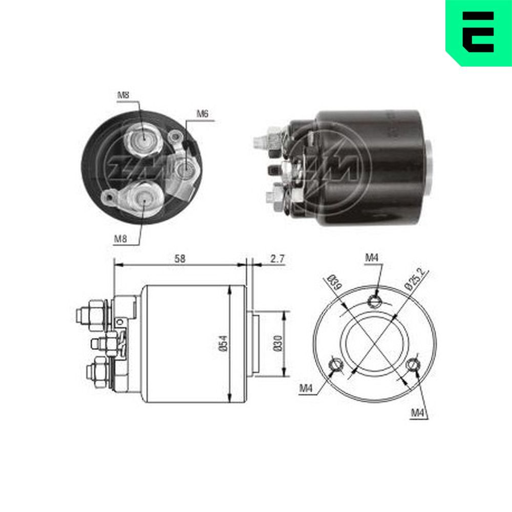 Втягуюче реле стартера ERA ZM591 - zapix