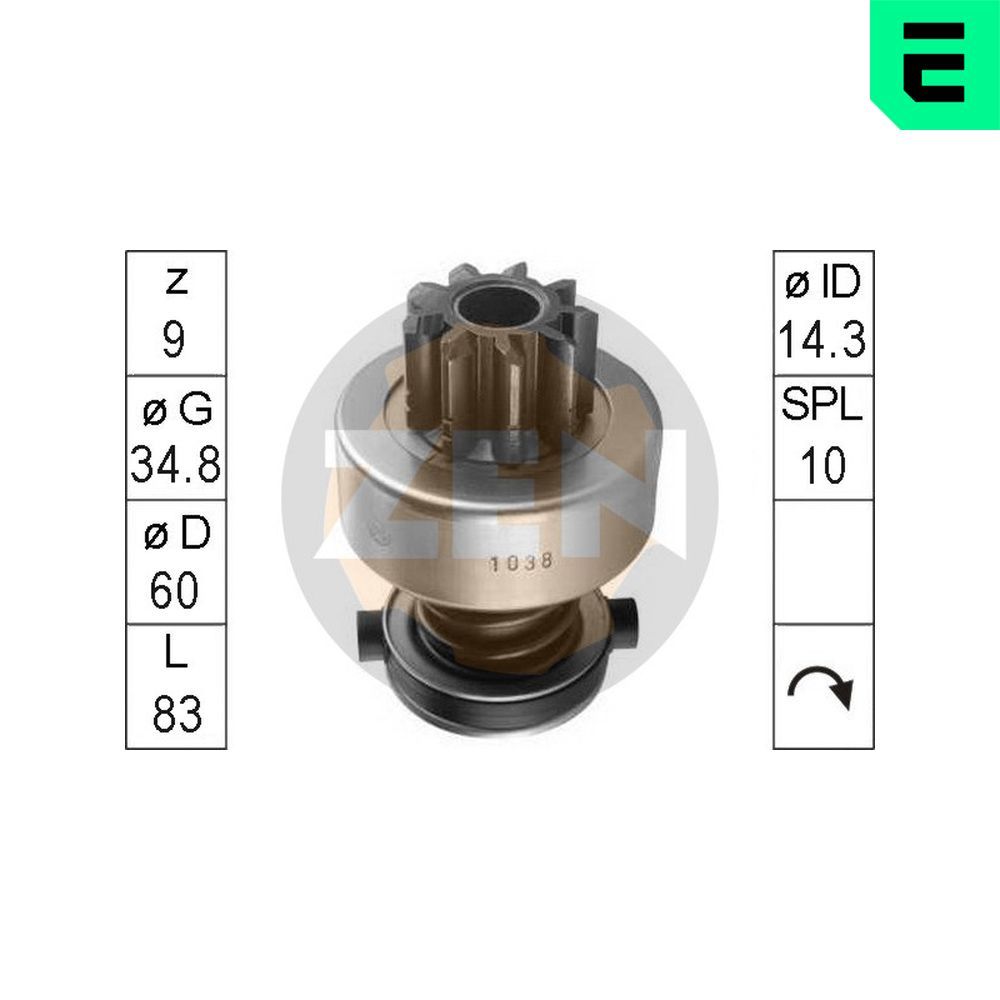 Бендикс стартера ERA ZN1038 - zapix