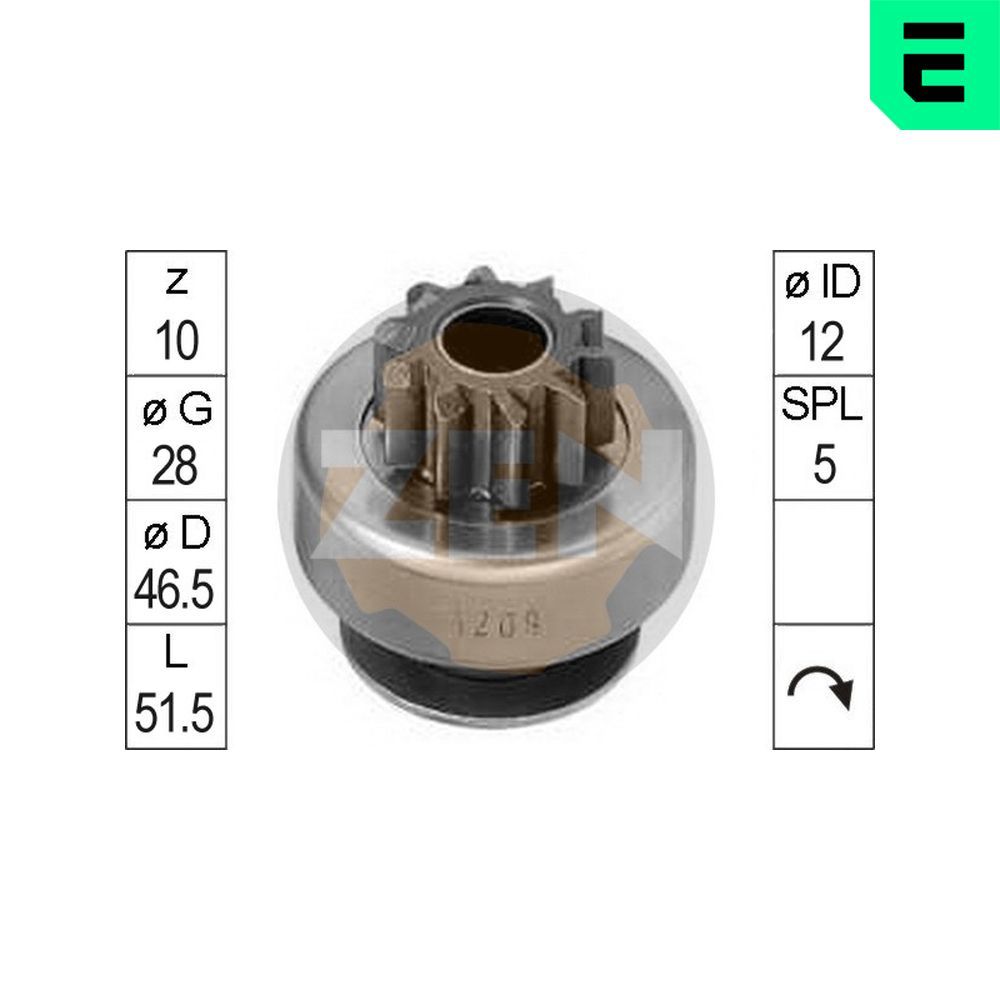 Бендикс стартера ERA ZN1209 - zapix