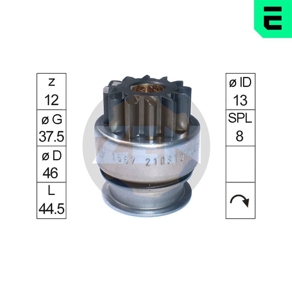 Бендикс стартера ERA ZN1567 - zapix