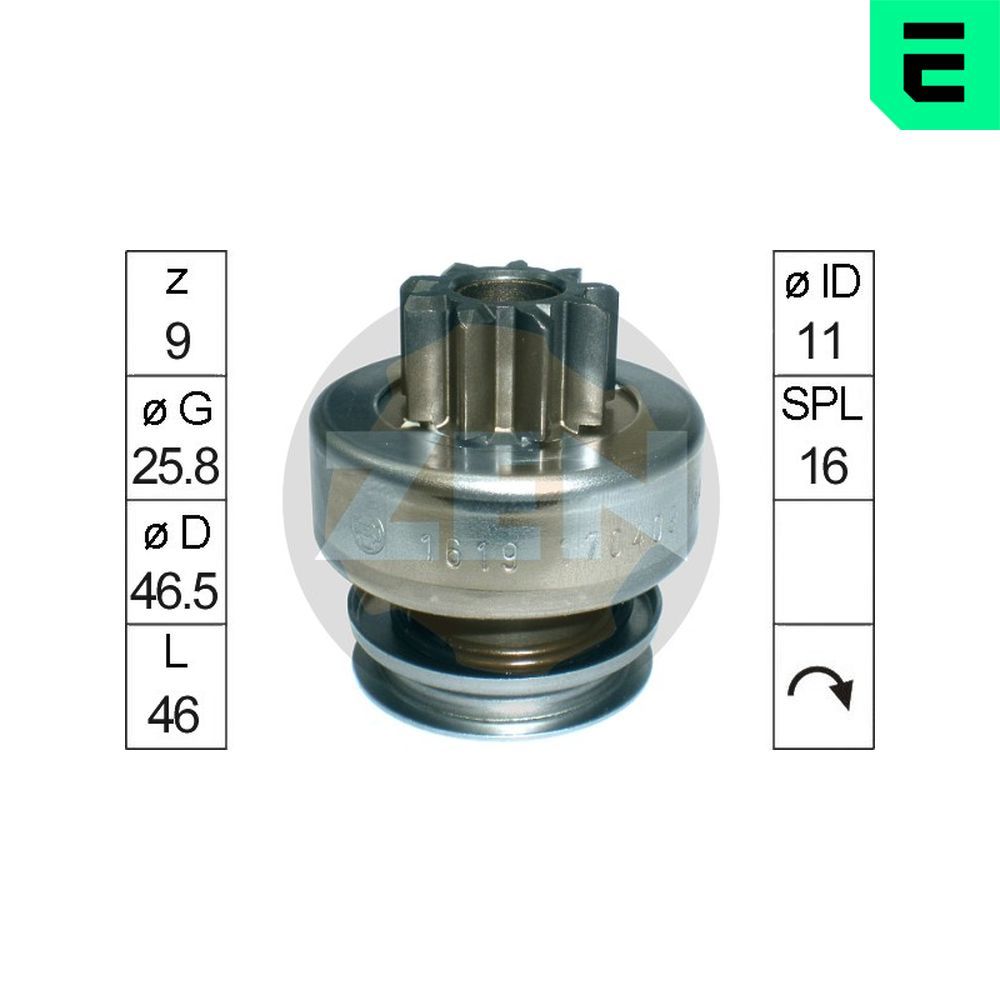 Бендикс стартера ERA ZN1619 - zapix
