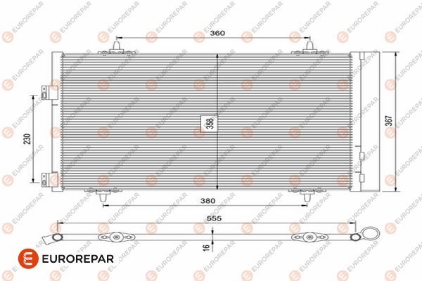 Радіатор кондиціонера EUROREPAR 1626267580 - zapix
