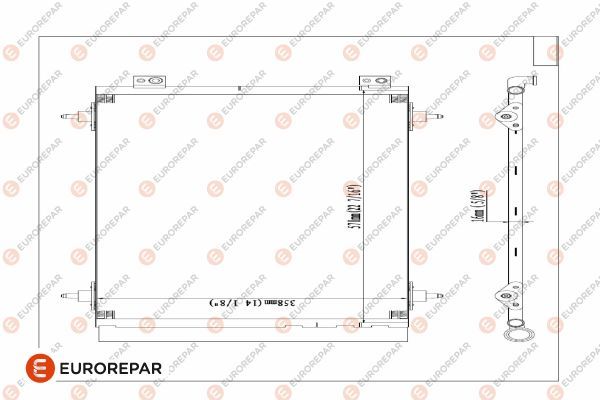 Радіатор кондиціонера EUROREPAR 1618100480 - zapix