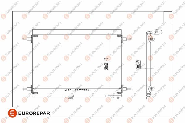 Радіатор кондиціонера EUROREPAR E163366 - zapix