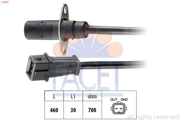 Датчик положення колінчастого валу FACET 90001 - zapix