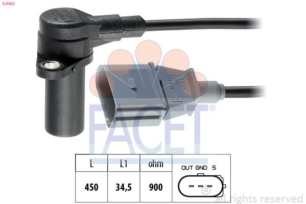 Датчик положення колінчастого валу FACET 90383 - zapix