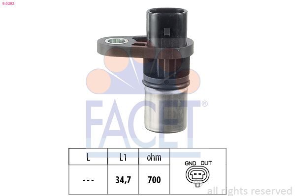 Датчик положення колінчастого валу FACET 90292 - zapix