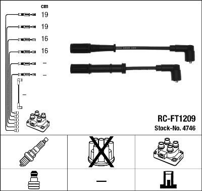 Кабелі запалювання NGK 4746 - zapix