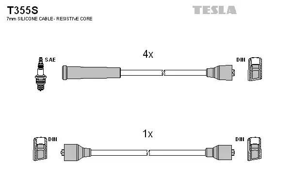 Комплект проводів високої напруги TESLA T355S