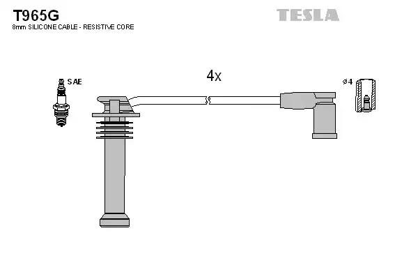 Кабелі запалювання TESLA T965G - zapix