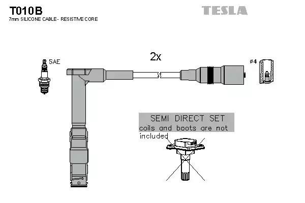 Кабелі запалювання TESLA T010B - zapix