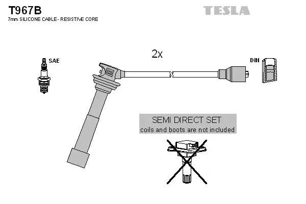 Кабелі запалювання TESLA T967B - zapix