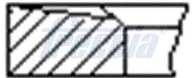 Комплект поршневих кілець FRECCIA FR10371000 - zapix