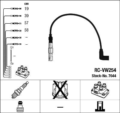 Кабелі запалювання NGK 7044 - zapix