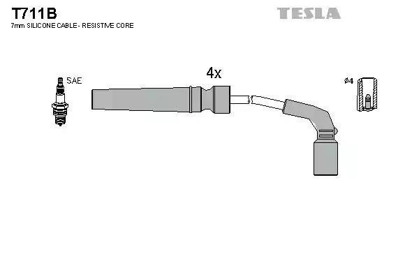 Кабелі запалювання TESLA T711B - zapix