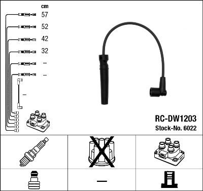 Кабелі запалювання NGK 6022 - zapix