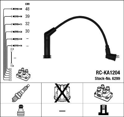 Кабелі запалювання NGK 6299 - zapix