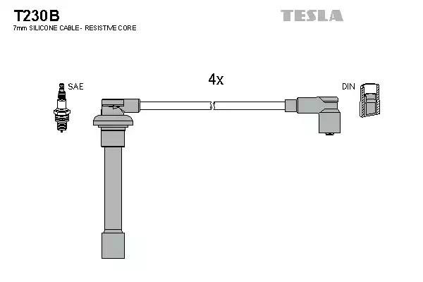 Комплект проводів високої напруги TESLA T230B