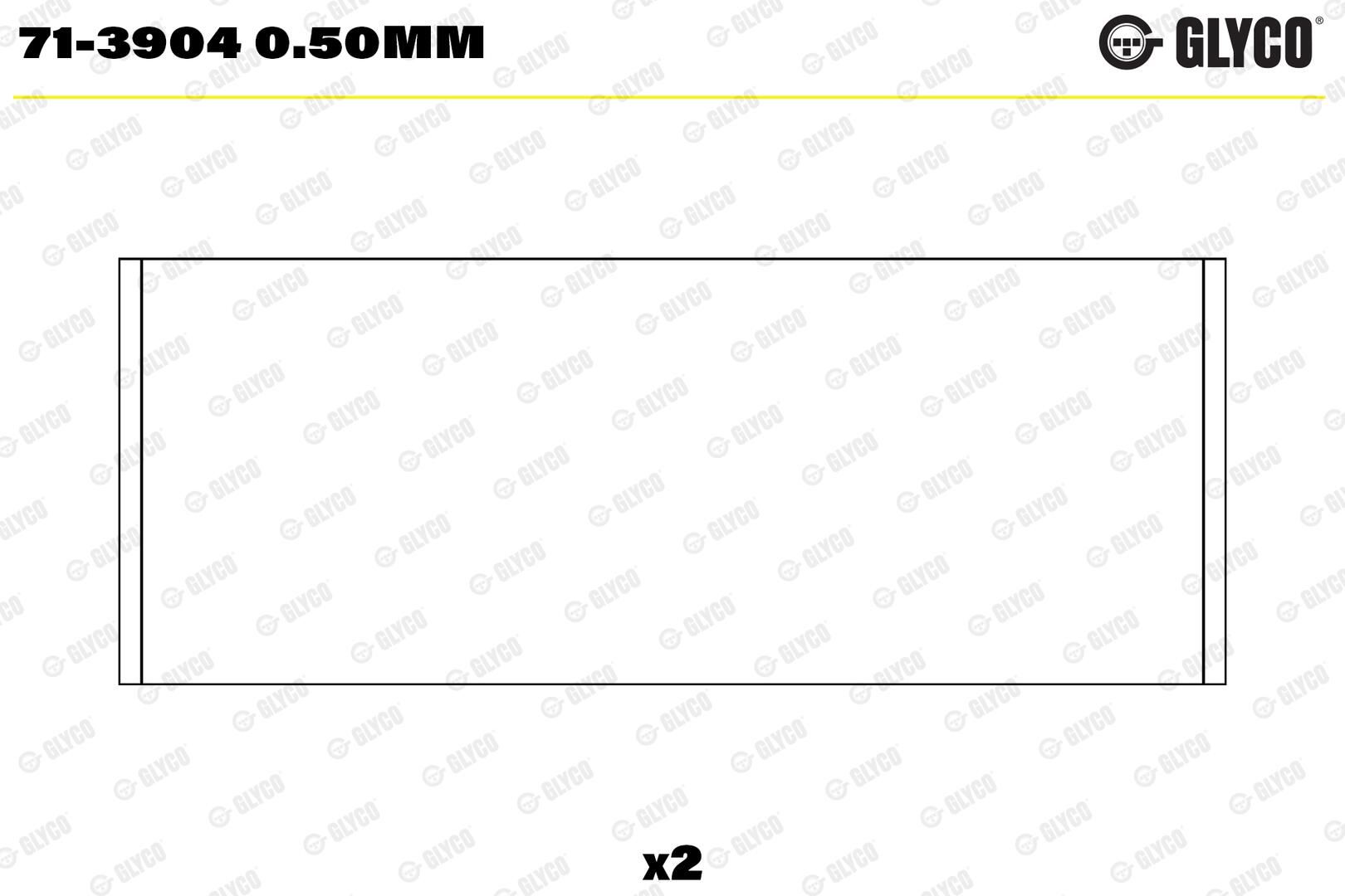 Вкладиші шатунні GLYCO 713904050MM - zapix