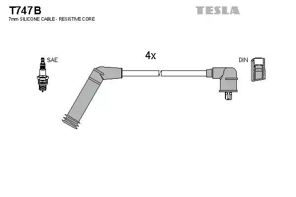 Комплект проводів високої напруги TESLA T747B