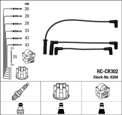 Кабелі запалювання NGK 8284 - zapix