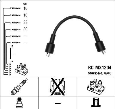 Кабелі запалювання NGK 4946 - zapix