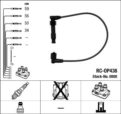 Кабелі запалювання NGK 0808 - zapix