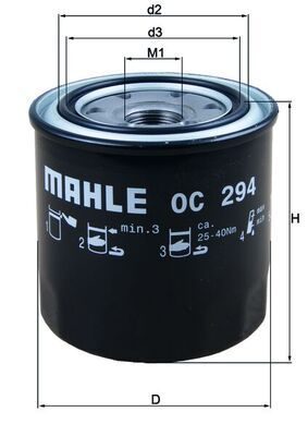Оливний фільтр MAHLE OC294 - zapix