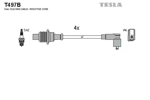 Комплект проводів високої напруги TESLA T497B