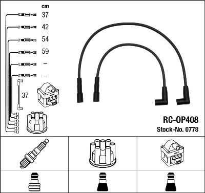 Кабеля зажигания NGK 0778